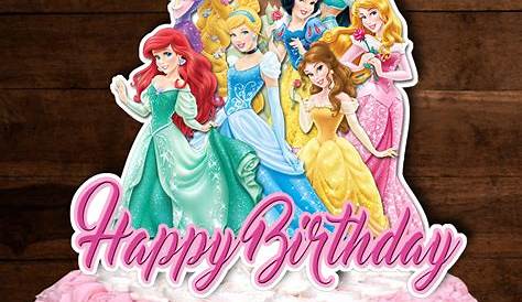 Disney Princess Cake Topper, Personalized Cake Topper,Disney Princesses