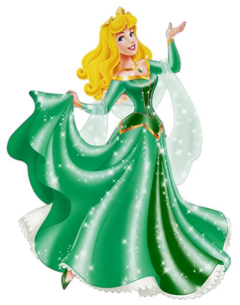 princess aurora green dress
