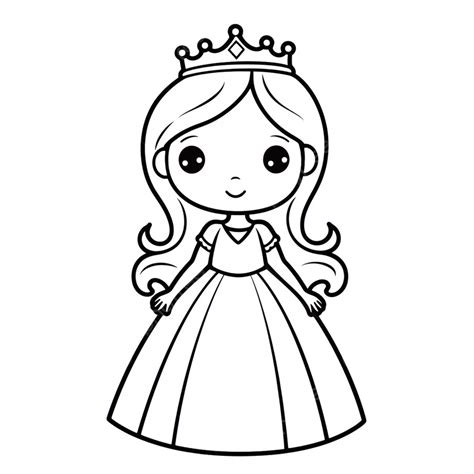 princess clipart black and white