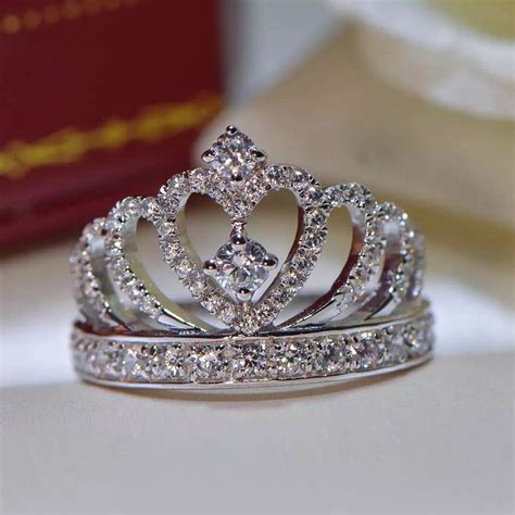 princess crown engagement rings