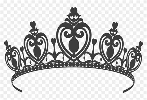 princess crown png black and white