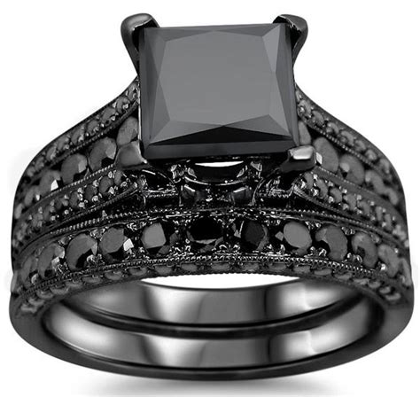 home.furnitureanddecorny.com:princess cut black diamond engagement rings