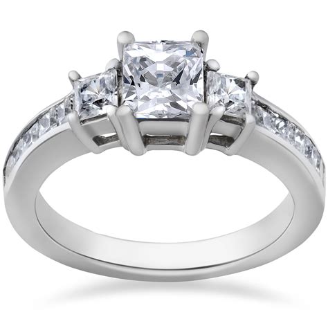 princess cut real diamond engagement rings