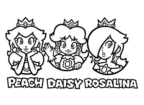 Princess Peach Daisy And Rosalina Coloring Pages: Fun And Creative Ideas For Kids