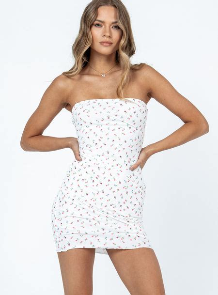 princess polly floral mini dress strapless