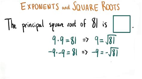principal square root example