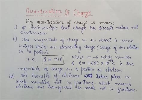 principle of quantization of charge grade 10 notes