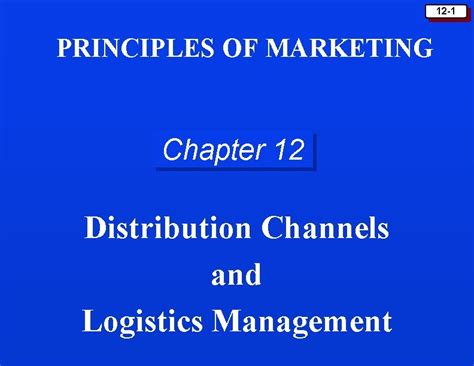 principles of marketing chapter 12