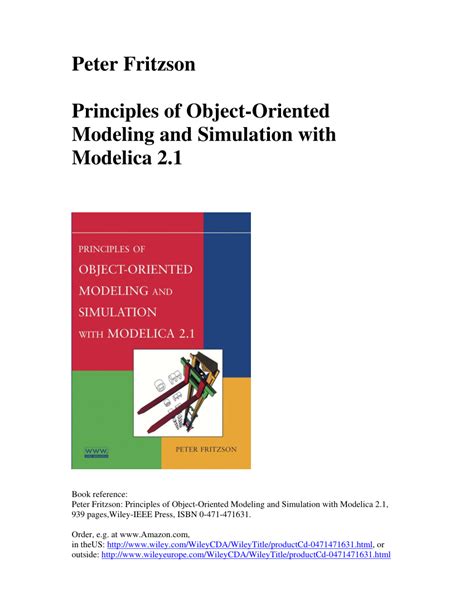 The Best Principles Of Object Oriented Modeling And Simulation With Modelica Latest