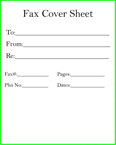 Blank Fax Cover Sheet Template Free in PDF & Word