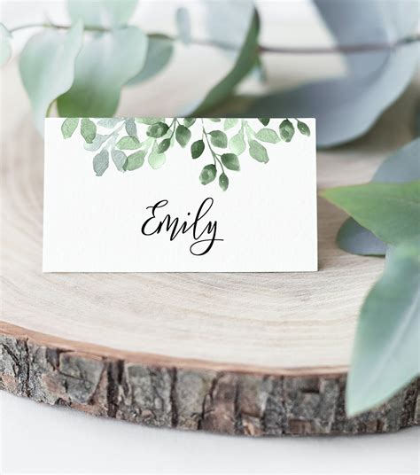 Wedding Name Card Template Name Cards Wedding Wedding Place Etsy