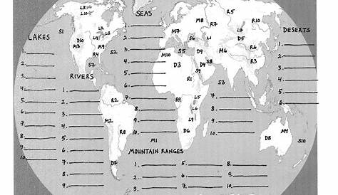 Print Out Countries Of The World Map Quiz 28