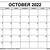 print out of calendar 2022 october template clip