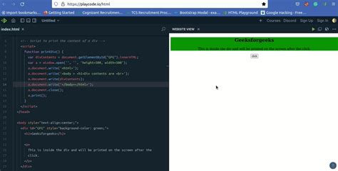 Print A Div Javascript