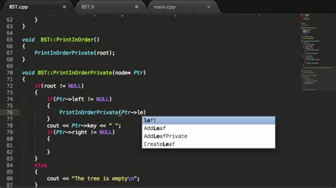 Print Bst C++