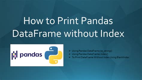 print dataframe without index r