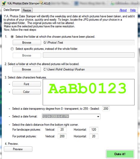 Print Date Stamp On Pictures