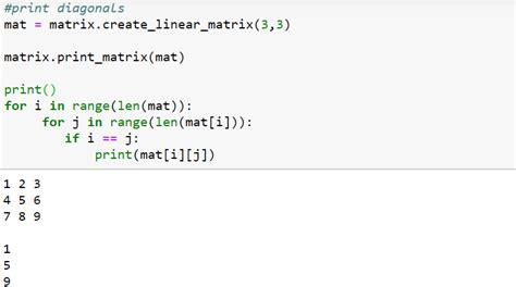 print first row of matrix python