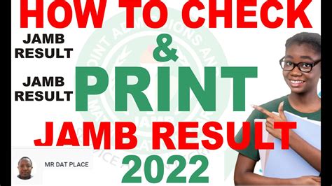 print jamb result 2022