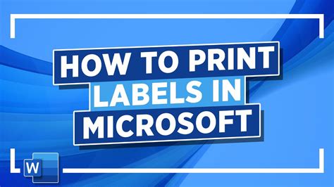Print Labels Ms Word