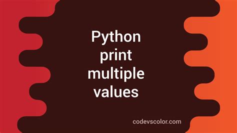 print multiple values in python