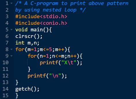 Print Pattern Using One Loop In C