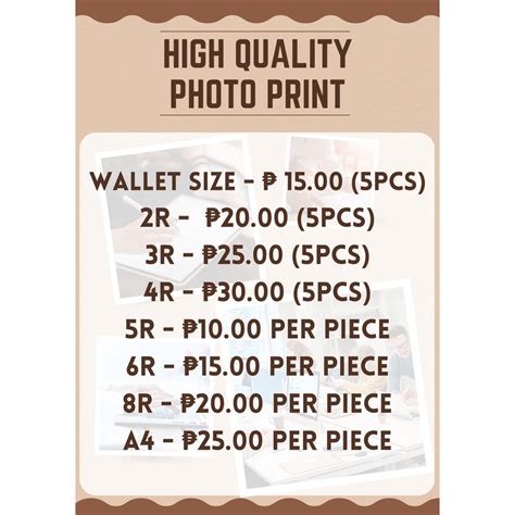 print price list 2023 philippines