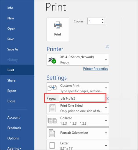Print Range In Numbers