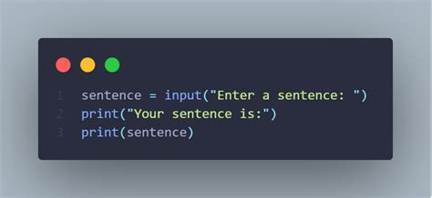 Print Sentence Python