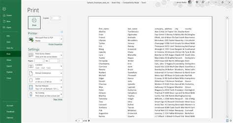 Print Shortcut Key In Excel