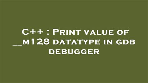 print value in gdb