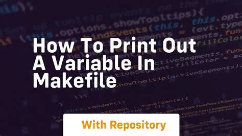 print variable makefile