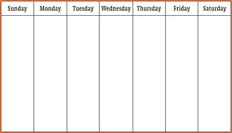 Printable 1 Week Calendar: A Handy Tool For Planning Your Week