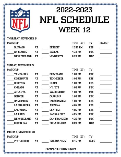 Pacific Time Week 4 NFL Schedule 2022 Printable