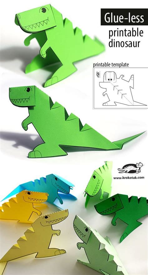 Printable 3D Cardboard Dinosaur Template: A Fun And Educational Diy Project