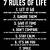 printable 7 rules of life