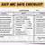 printable abc data sheet checklist