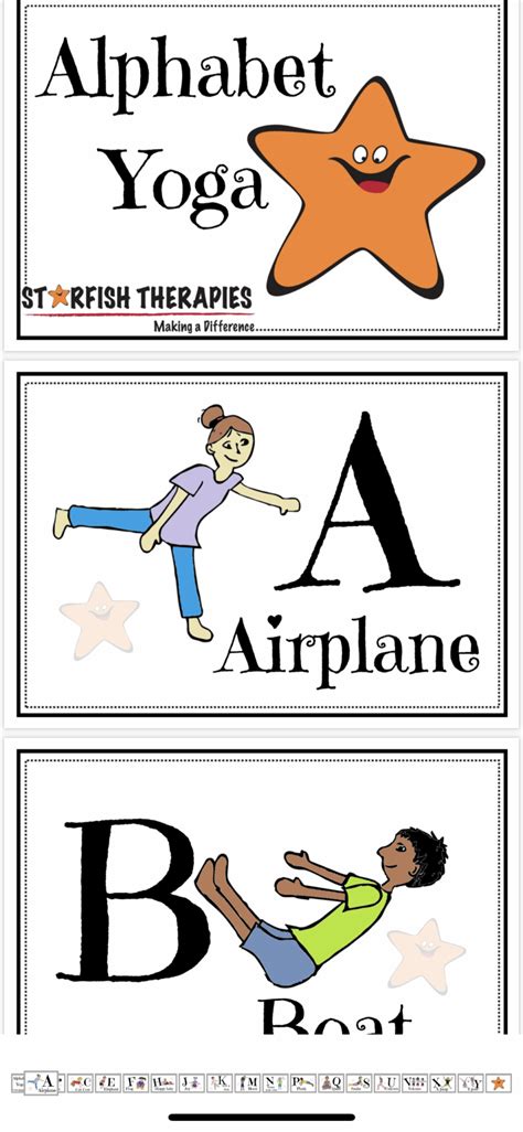 Printable Alphabet Yoga Cards