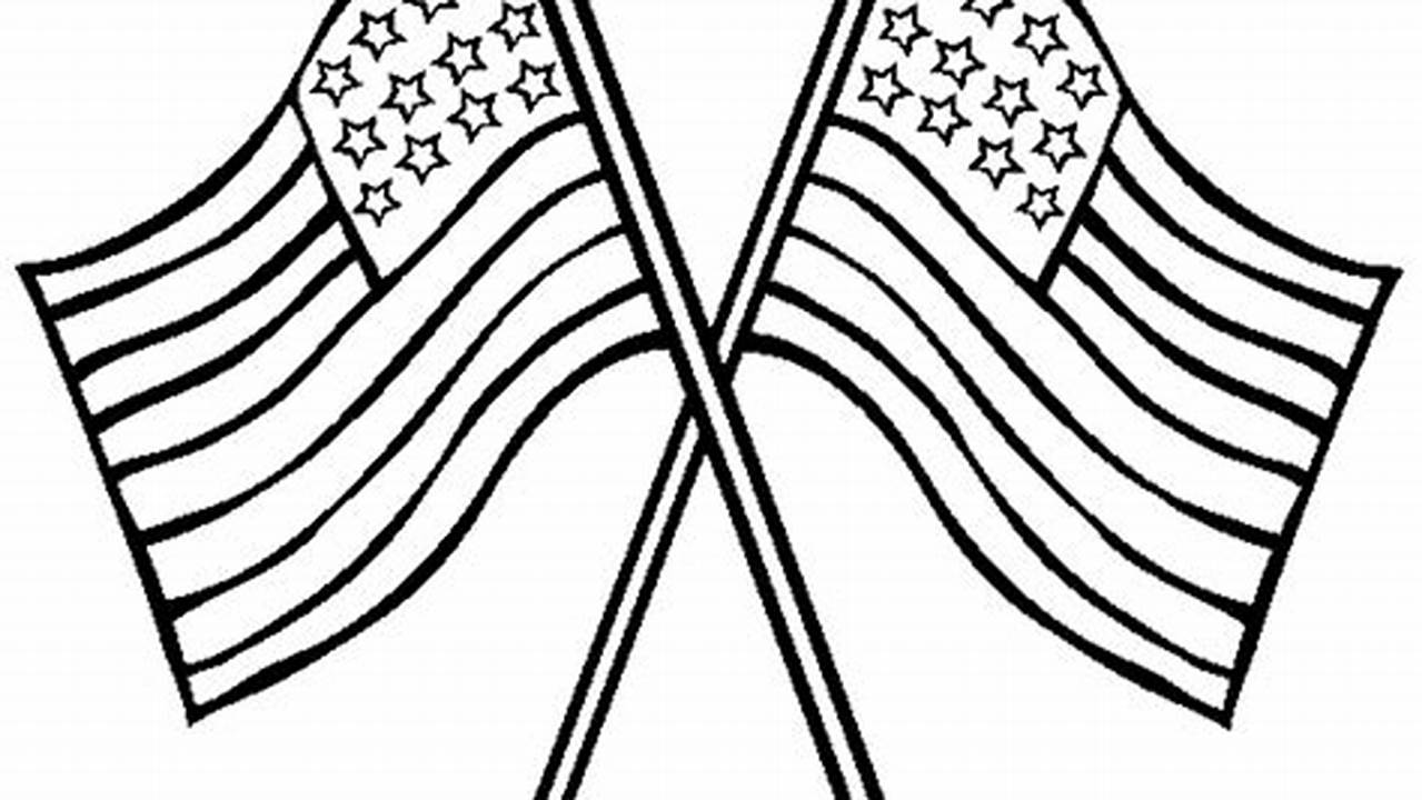 Discover the Power of Printable American Flag Clipart in Black and White
