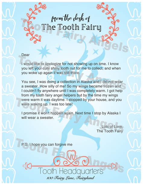 Tooth fairy certificate, Tooth fairy, Tooth fairy receipt