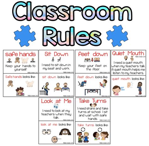Printable Autism Classroom Rules