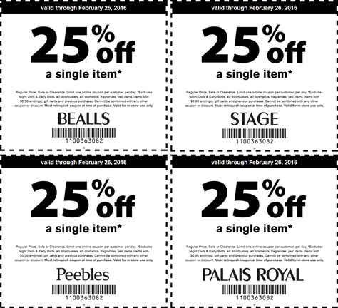 Free Bealls Printable Coupon November 2014 Printable coupons, Sample