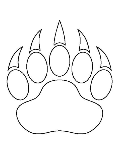 Free Bear Paw Stencil, Download Free Bear Paw Stencil png images, Free