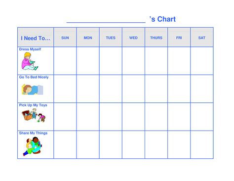 charts Behavior Charts & Calendars Reward Chart 4 Educate With