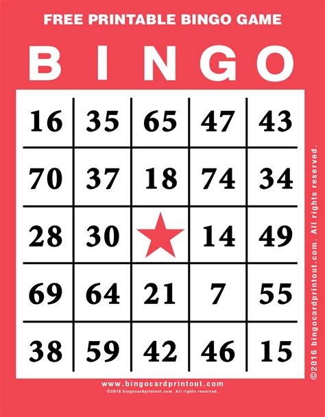 Printable Bingo Games Free: Fun And Easy Game For Everyone