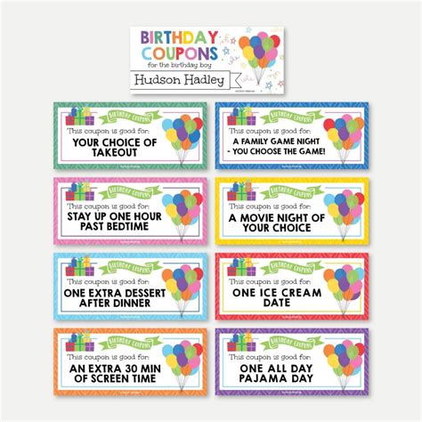 Free Custom Birthday Coupons Customize Online & Print at Home
