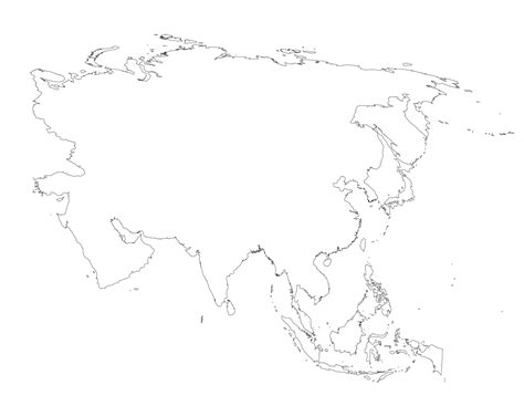 Printable Blank Asia Map: Your Guide To A Clear View Of The Continent