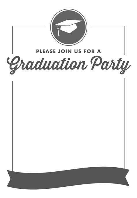 Printable Blank Graduation Invitation Template: Create Your Own Unique Invite