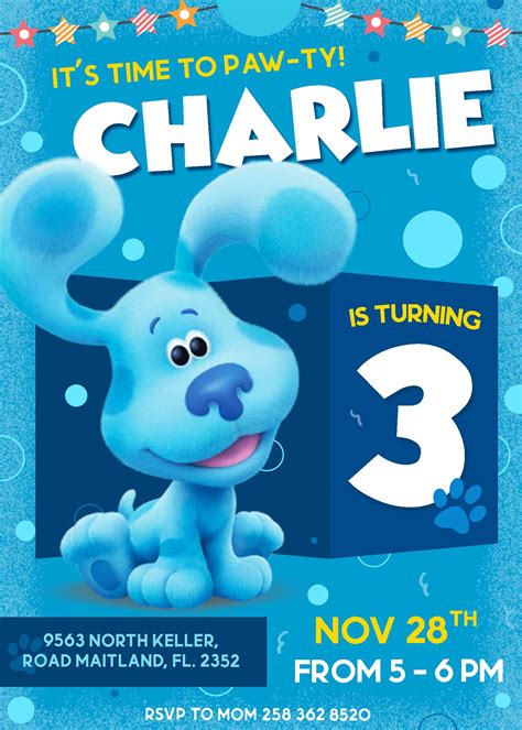 Printable Blues Clues Invitation: Perfect For Your Kid's Party