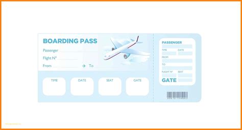 5 Free Boarding Pass Templates for Gifts Travel After Five